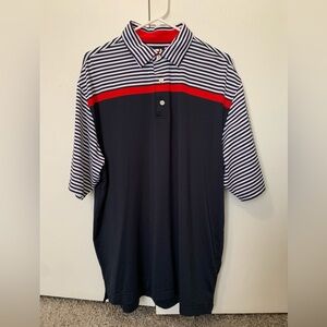 FootJoy Striped and Colorblock Golf Polo Shirt